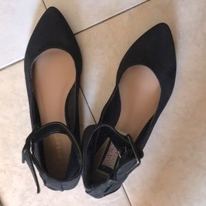 Black flats, black, size 7